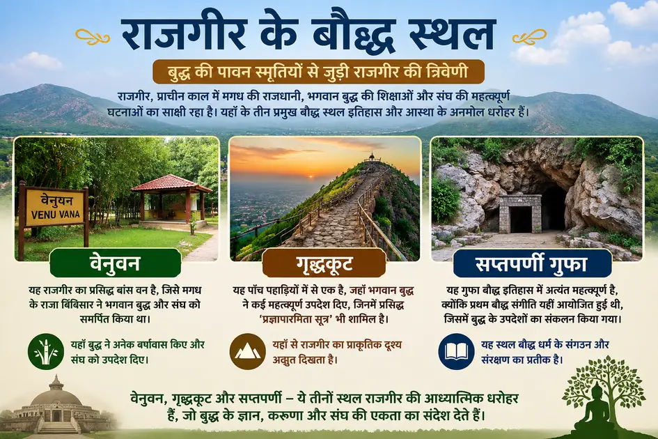 Buddhist Sites Of Rajgir Venuvan Griddhakuta And Saptparni