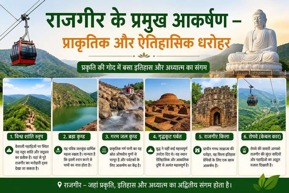 Major Attractions Of Rajgir – Natural And Historical Heritage
