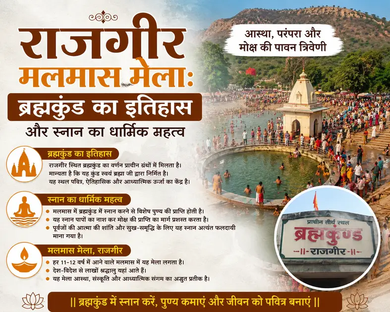 Rajgir Malmas Mela History Of Brahmakund And The Religious Significance Of Holy Bathing